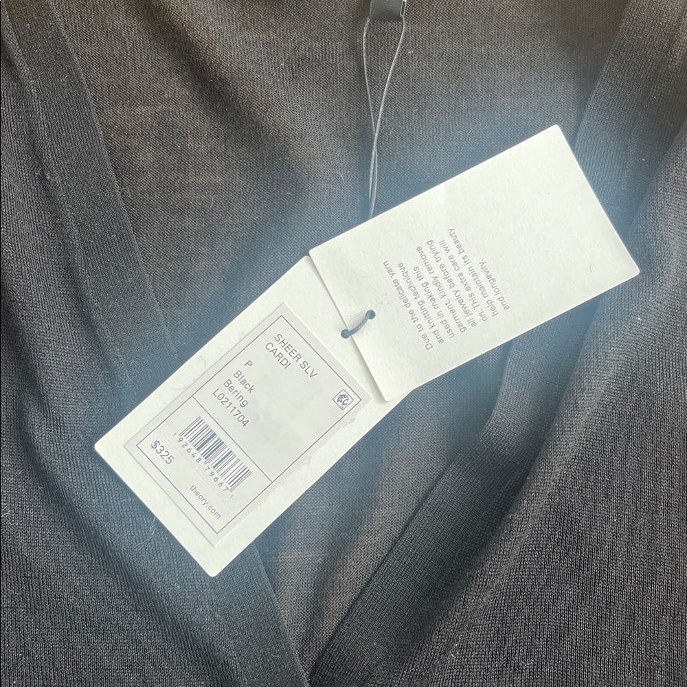 Theory Women's Black Cardigan Sweater size TP - Picture 5 of 12